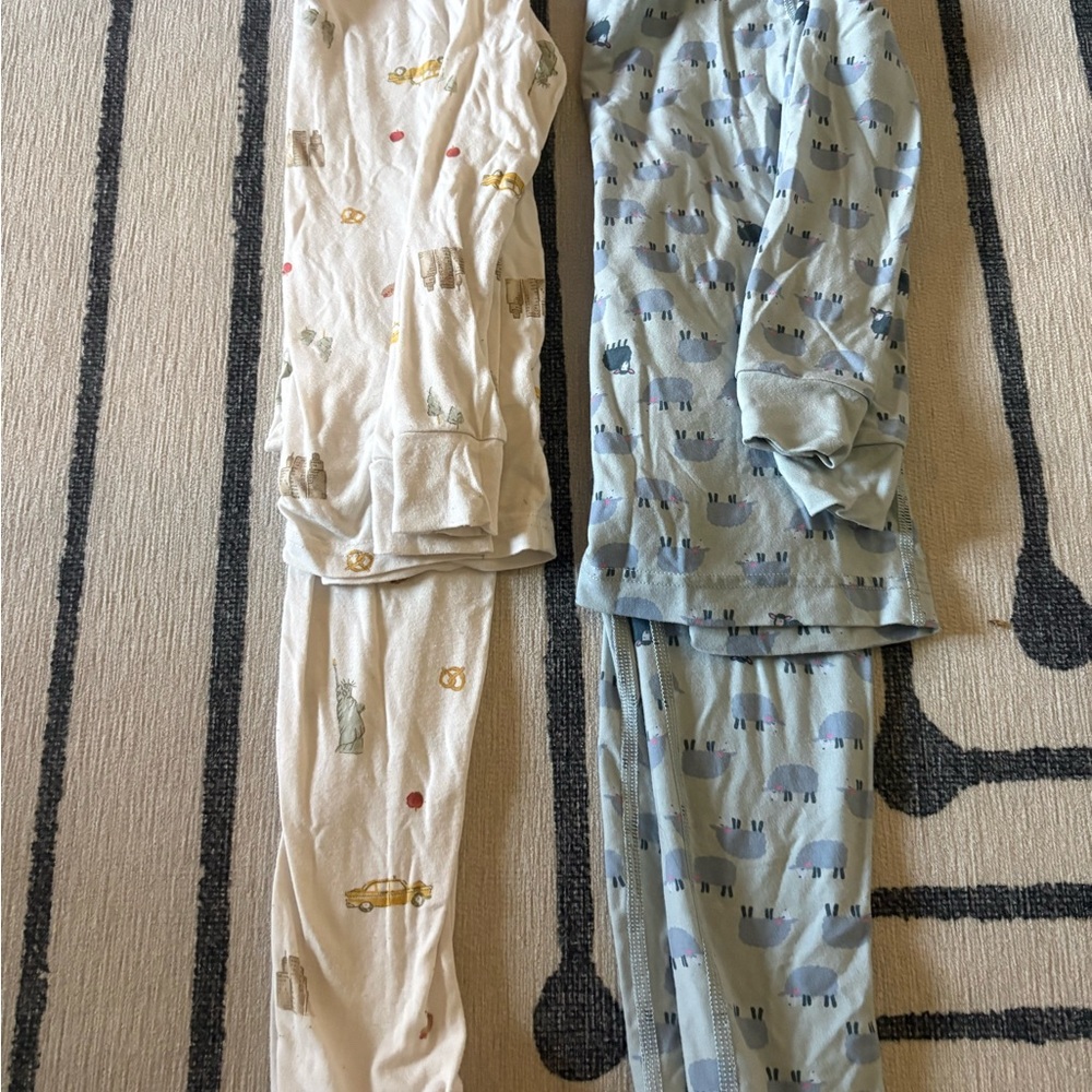 Hanna Andersson Kids Pajama Sets - Cream & Light Blue